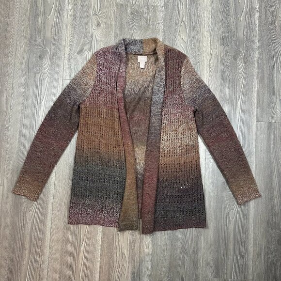 Chico’s Multi-Color Knit Cardigan Sweater Size M - Picture 1 of 6